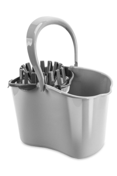 Kirli Su Hazneli Temizlik Kovası, Standart Yer Zemin Temizlik Mop Kovası ve Su Haznesi Gri