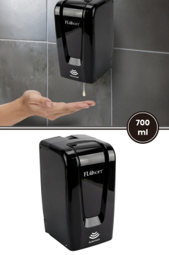 Vera Otomatik Sıvı Sabunluk ve Dezenfektan Verici 700ml, Fotoselli Sensörlü Sabunluk F208 Siyah