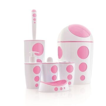 FLORA PUNTO BANYO SETİ 6 PARÇA F378 SOFT PEMBE