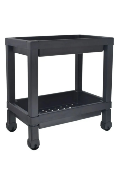 2 Katlı Tekerlekli Çok Amaçlı Raf Ünitesi, Mutfak Banyo Dar Alan Düzenleyici Organizer Depolama Rafı