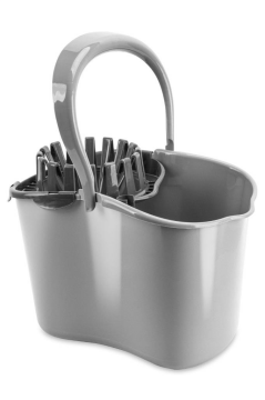 Sıkmalı Temizlik Kovası 16 litre, Standart Sıkmalı Yer Zemin Temizlik Mop Kovası Gri