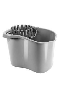 Sıkmalı Temizlik Kovası 16 litre, Standart Sıkmalı Yer Zemin Temizlik Mop Kovası Gri