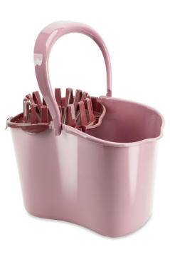 Sıkmalı Temizlik Kovası 15 litre, Standart Sıkmalı Yer Zemin Temizlik Mop Kovası Pembe