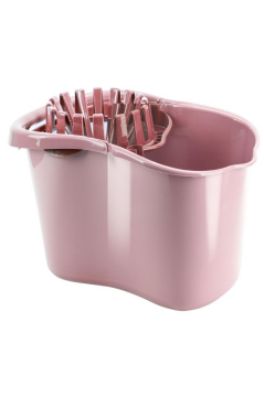 Sıkmalı Temizlik Kovası 15 litre, Standart Sıkmalı Yer Zemin Temizlik Mop Kovası Pembe