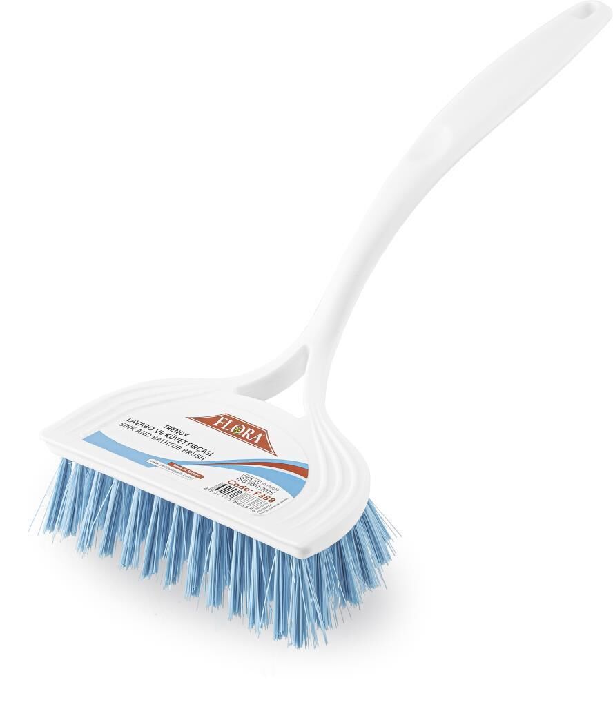 FLORA TRENDY LAVABO VE KÜVET FIRÇASI F388 BEYAZ/TURKUAZ