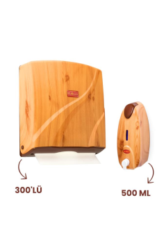 Ahşap Görünümlü Z Katlamalı Kağıt Havluluk 300'lü F263 ve Köpük Verici 500 ml F257 İkili Set