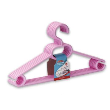 Flora F316 Büyük Boy Klasik Askı 6'lı Pembe