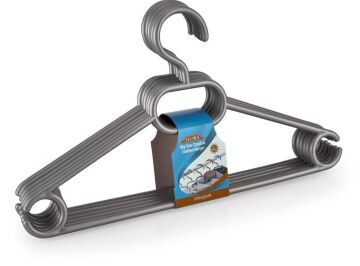 Flora F316 Büyük Boy Klasik Askı 6'lı Gri