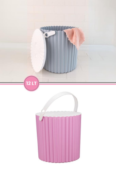 FLORA TRENDY ÇOK AMAÇLI YUVARLAK KOVA F365 Pembe