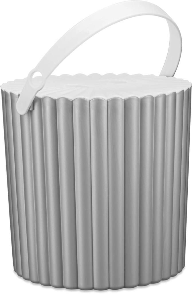 FLORA TRENDY ÇOK AMAÇLI YUVARLAK KOVA F365 GÜMÜŞ