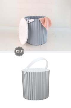 FLORA TRENDY ÇOK AMAÇLI YUVARLAK KOVA F365 GÜMÜŞ