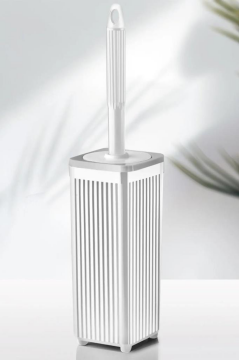 Flora Kare Tuvalet Fırçalık, Klozet Banyo WC Temizlik Fırçası Beyaz