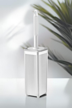 Flora Kare Tuvalet Fırçalık, Klozet Banyo WC Temizlik Fırçası Beyaz