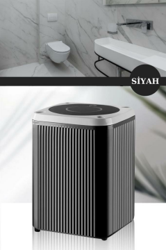 Flora Sallanır Kapak Lüks Kare Çöp Kovası, Mutfak Banyo Tezgah Üstü Çöp Kovası 7 litre