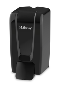 Flosoft F248S Manuel Gagalı Sıvı Sabun Dispenseri, 900 ml Banyo Mutfak Duvara Monte Sabunluk Siyah