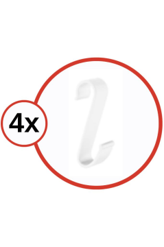 Flosoft 4 Adet Havlupan Duşakabin Askısı, Petek Banyo Mutfak Kancalı Havlu Bornoz Askısı 4’lü Set