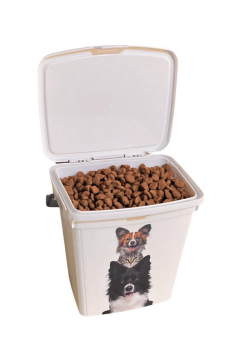 Evcil Hayvan Mama Kovası, Kapaklı Kulplu Kedi Köpek Mama Saklama Kabı Kutusu 6lt