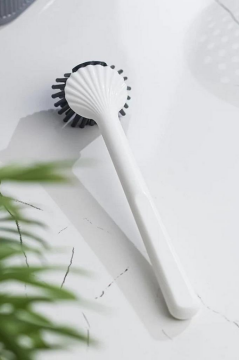 Silikon Başlıklı Fırça, Bulaşık Yıkama Lavabo Temizleme Mutfak Banyo Tezgah Temizlik Fırçası