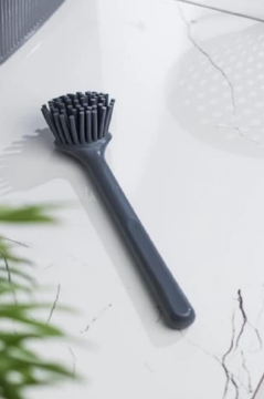 Silikon Başlıklı Fırça, Bulaşık Yıkama Lavabo Temizleme Mutfak Banyo Tezgah Temizlik Fırçası