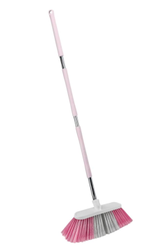 Saplı Oto Fırçası Seti, Araba Otomobil Yıkama Fırça Seti, 3 Parçalı Sap 115 cm ve Oto Fırça 20 cm Pembe