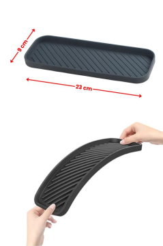 2 Adet Silikon Tezgah Üstü Altlık, Yağdanlık Sirkelik Sabunluk Altlığı + Kepçe Kaşık Matı 2’li Set