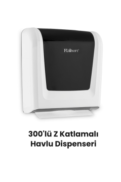 Flosoft 3'lü Hijyen Seti, F069 WC Kağıt Verici + F114 Z Katlamalı Havluluk + F248 ml Sıvı Sabunluk