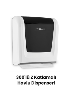 Flosoft 3'lü Hijyen Seti, F069 WC Kağıt Verici + F114 Z Katlamalı Havluluk + F248 ml Sıvı Sabunluk