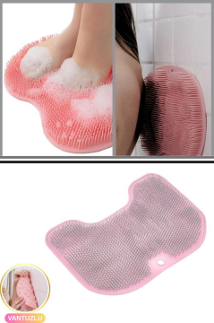 Vantuzlu Sırt ve Ayak Duş Matı, Banyo Duş Küvet İçi Kaymaz Tabanlı Ovma Yıkama Temizleme Matı