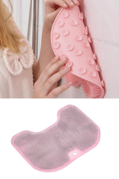 Vantuzlu Sırt ve Ayak Duş Matı, Banyo Duş Küvet İçi Kaymaz Tabanlı Ovma Yıkama Temizleme Matı