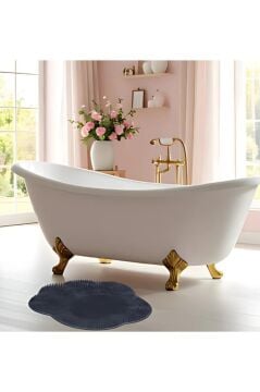 Teddy Sırt ve Ayak Masaj Duş Matı, Banyo Küvet Vantuz Kaymaz Tabanlı Ovma Yıkama Temizleme Matı