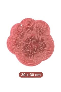 Teddy Sırt ve Ayak Masaj Duş Matı, Banyo Küvet Vantuz Kaymaz Tabanlı Ovma Yıkama Temizleme Matı