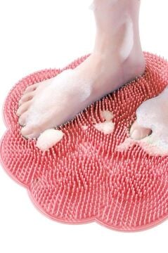 Teddy Sırt ve Ayak Masaj Duş Matı, Banyo Küvet Vantuz Kaymaz Tabanlı Ovma Yıkama Temizleme Matı